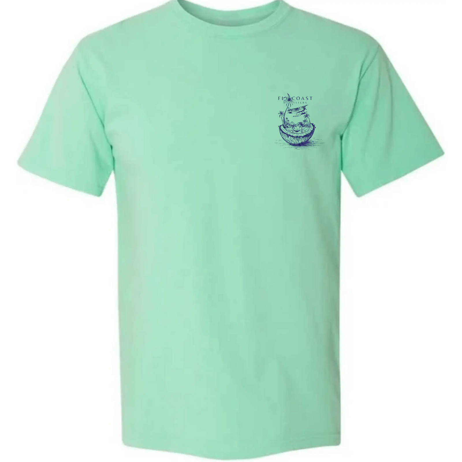 Coconut Tee — Tropical Coastal Cotton Shirt for Beach Lovers Fly Coast Outfitters