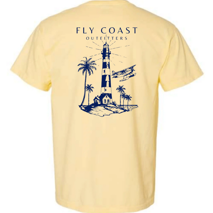 Lighthouse Tee — Classic Coastal Graphic Shirt With Island Vibes Fly Coast Outfitters