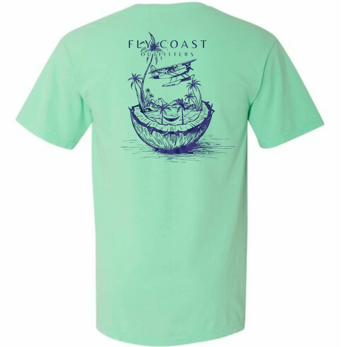 Coconut Tee — Tropical Coastal Cotton Shirt for Beach Lovers Fly Coast Outfitters