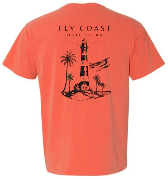 Lighthouse Salmon Tee
